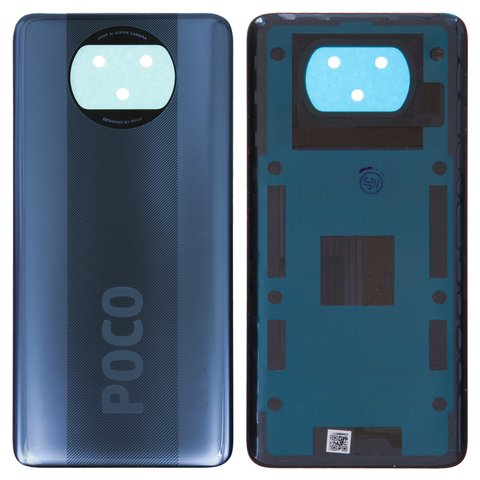 Задня панель корпуса для Xiaomi Poco X3, сіра, MZB07Z0IN, MZB07Z1IN, MZB07Z2IN, MZB07Z3IN, MZB07Z4IN, MZB9965IN, M2007J20CI