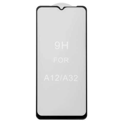 Захисне скло All Spares для Samsung A125F Galaxy A12, A326 Galaxy A32 5G, M127 Galaxy M12, 5D Full Glue, чорний, шар клею нанесений по всій поверхні