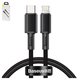 USB кабель Baseus High Density Braided, USB тип-C, Lightning, 100 см, 20 Вт, чорний, #CATLGD-01