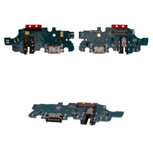 Шлейф для Samsung A146 Galaxy A14 5G, A146B Galaxy A14 5G, M146B Galaxy M14, коннектора наушников, коннектора зарядки, с микрофоном, с компонентами, High Copy, плата зарядки