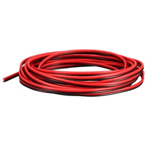 Провід в силіконовій ізоляції 2x24AWG, 0,25 мм², 1 м, чорний, червоний, UL3135