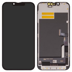 Дисплей для iPhone 13 Pro, чорний, з рамкою, High Copy, без мікросхеми, OLED , YK OEM hard