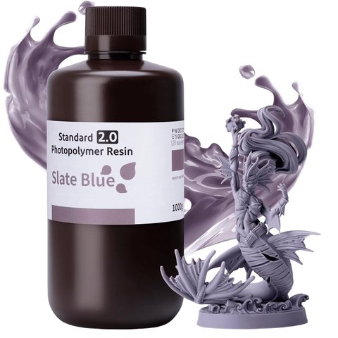 Фотополимерная смола для 3D принтера ELEGOO Standard Resin V2.0 Slate Blue, 1 кг