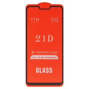 Захисне скло для Xiaomi Mi 8 Lite 6.26", Redmi Note 6 Pro, сумісне з чохлом, Full Glue, без упаковки , чорний, M1808D2TG