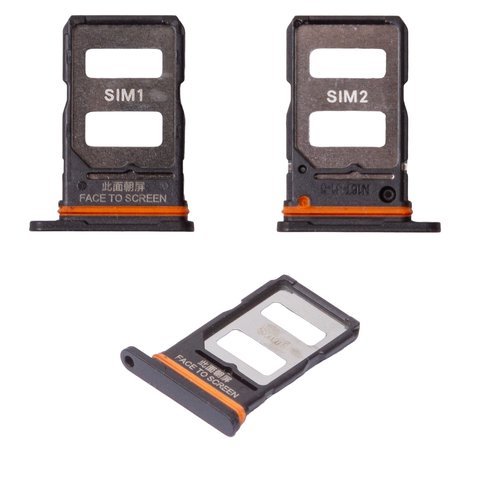Держатель SIM карты для Xiaomi Poco F6, черный, black