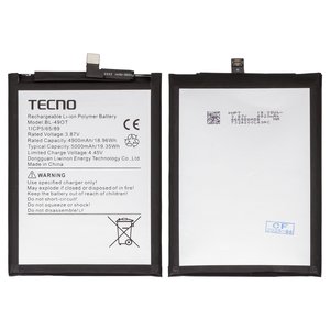 Акумулятор BL 49OT для Tecno Camon 20, Camon 20 Pro 5G, Spark 20 Pro+ KJ7 , Li Polymer, 3,87 B, 5000 мАч, Original PRC 