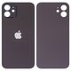 Задняя панель корпуса для iPhone 12, черная, не нужно снимать стекло камеры, Original (PRC), big hole