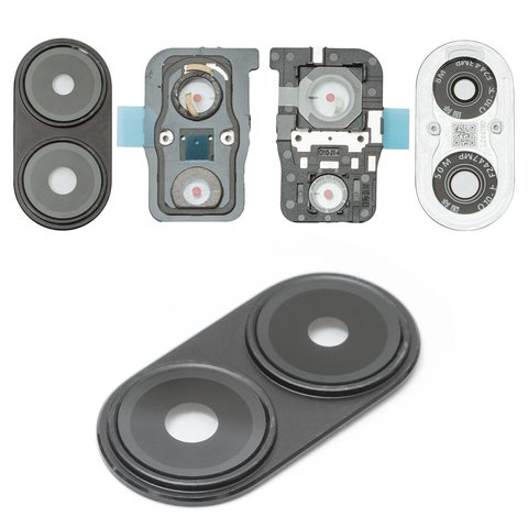 Стекло камеры для Xiaomi Poco X7 Pro, черное, с рамкой