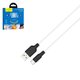 USB кабель Hoco X21 Plus, USB тип-C, USB тип-A, 100 см, 3 A, білий, силіконовий, #6831474711915