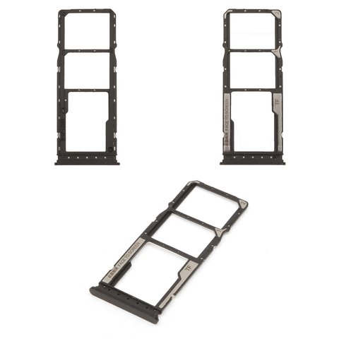 Тримач SIM карти для Xiaomi Poco C85, Redmi 15C 4G, Redmi 15C 5G, чорний, midnight black