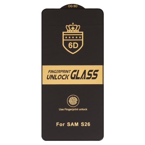 Защитное стекло ESD 6D для Samsung S942 Galaxy S26, совместимо с чехлом, Full Glue, Anti Static, без упаковки , черный